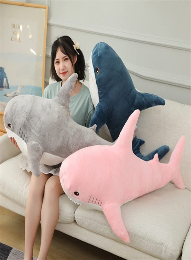 OPHRBU Shark Stuffed Animal Plush,Soft Pink Shark Stuffed Animal,Plush Large Shark Toys for Home Decoration Kids Gift (Pink,24 inches) - Image 4